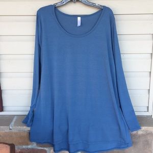 LulaRoe Solid 3XL Steely Blue Lynnae